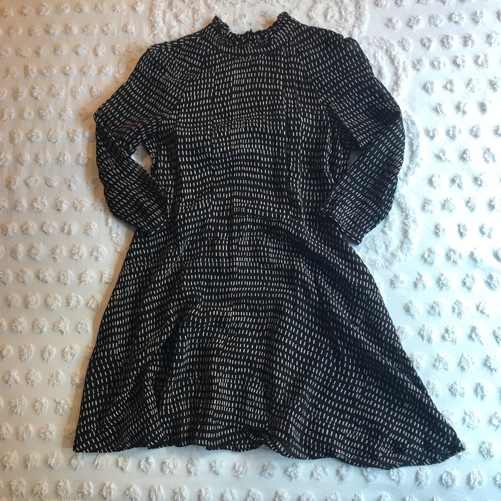H&M Trend Dress with High Neck and A-line Skirt